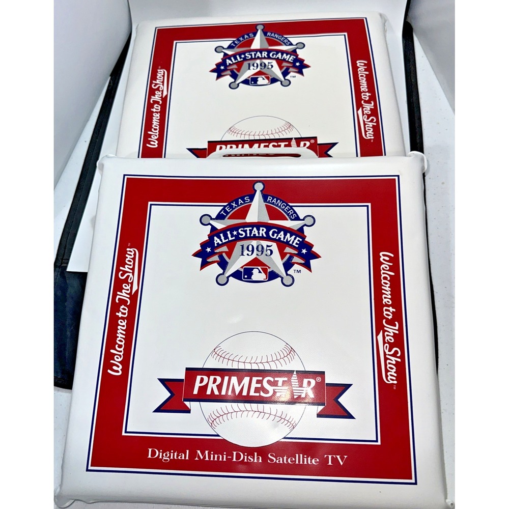 Vtg 1995 Starter MLB All Star Game Baseball (2)Seat Cushions Texas Rangers (KA2)